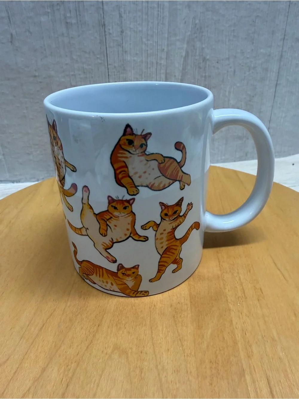 Orange Tabby Cat Mug Dancing Posing Kitty  Coffee mug